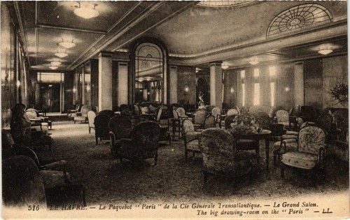 Cpa paquebot paris grand - le,