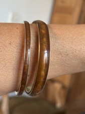 2 Bracelets Bronze Bakélite