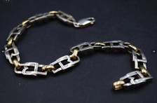Bracelet Mixte Or jaune 18 carats/Argent 925 signée BOUCHERON/DUPONT