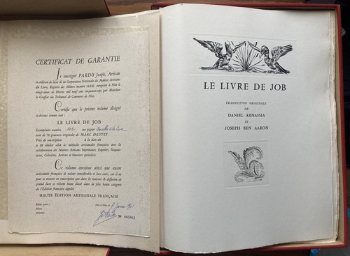 Livre job 1961 gravures - le,