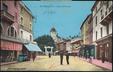 Saint MARCELLIN 38 Machine Agricole COTTE CPA animée écrite à Marcel PICARD 1938