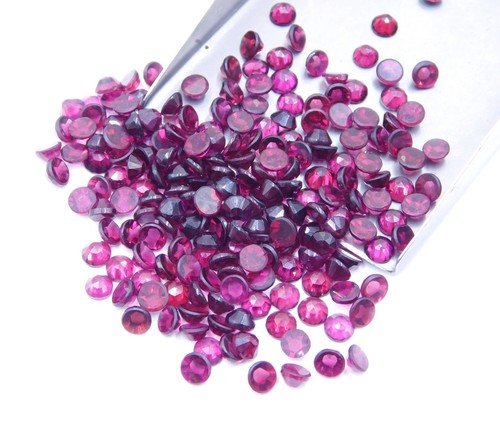 Grenat naturel rond rose - mm,