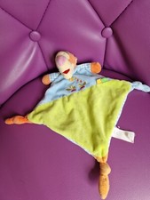 Doudou plat tigrou bleu vert