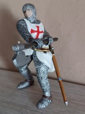 FIGURINE ANCIENNE PVC SCHLEICH 2002. CHEVALIER MEDIEVAL CROISADES. 
