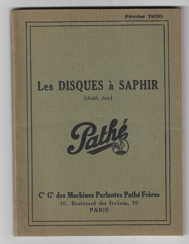 Catalogue disques saphir - catalogue,