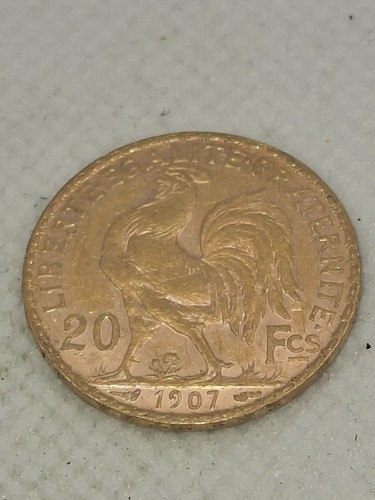 Pièce 20f 1907 marianne - pièce, or
