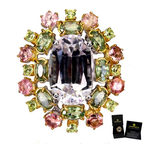 925 bague argent kunzite - bague,