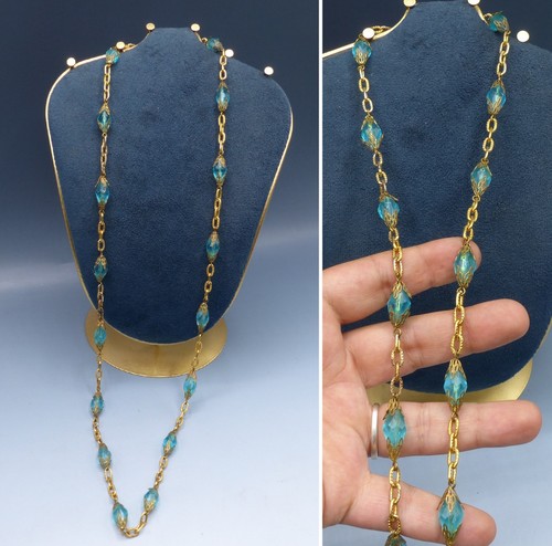 Collier vintage métal doré - -,