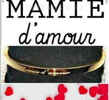 Bracelet jonc message acier