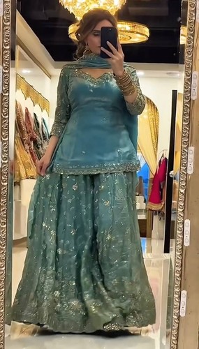Ensemble kurti palazzo - ensemble, brodé