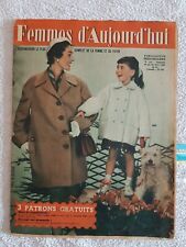 FEMMES D'AUJOURD'HUI N°512 26/2/1955 Mode Couture Tricot J.Duby Poupée A.Hepburn