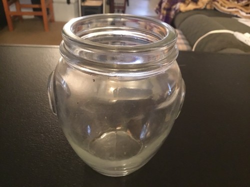 Clear glass raised - raised, handle