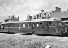 Carte Train Autorail RENAULT ABH Penthièvre à PAIMPOL en 1954