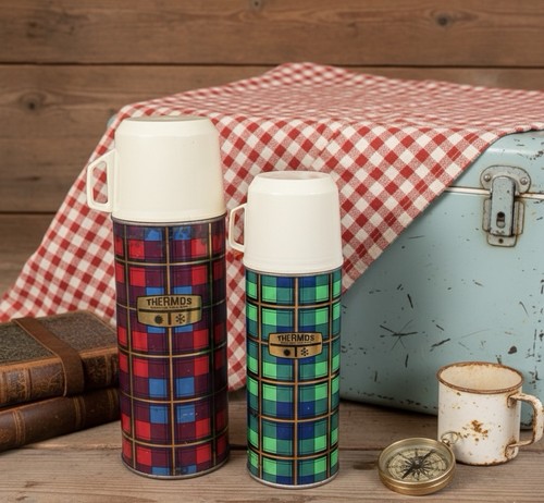 Duo thermos vintage tartan - thermos,
