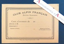 ● Club alpin français section vosgienne vieille carte excursion Alpes Vosges ski