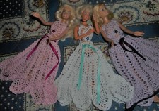 robes pour poupées mannequins, dentelle crochet fait main .