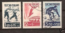 FINLAND # B-31-33 Used Skiing