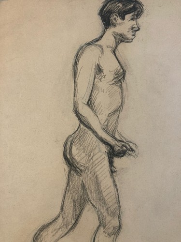 Dessin 1910 académique - 1910, nu