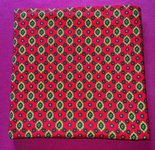 Tissu ancien coton provençal rouge larg 130 cm x H 240 cm réf C589