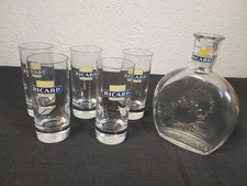 Lot 5 Verres Tube Ricard +