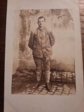 Ww1 Carte-Photo Soldat Français En tenue de travail /aviateur