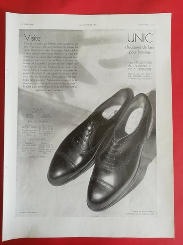 Publicité chaussures unic - publicité,