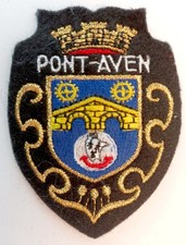 Écusson ancien PONT-AVEN Finistère France - en feutrine brodée