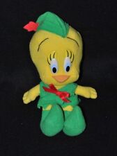 Peluche doudou oiseau titi Warner Bros 1993 robin des bois vert 21 cm TTBE