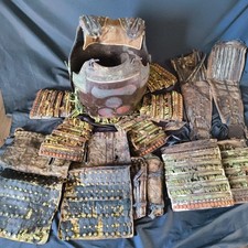 Ancien Japonais Samurai Armor Yoroi Pièces Ensemble Edo Période W/Ultérieur