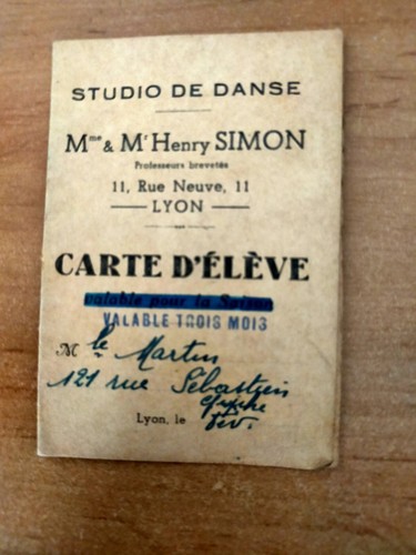 Ancienne carte élève - ancienne,