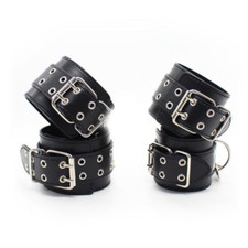 Bondage Menottes en Cuir pour poignets ou chevilles Accessoire BDSM Soumission