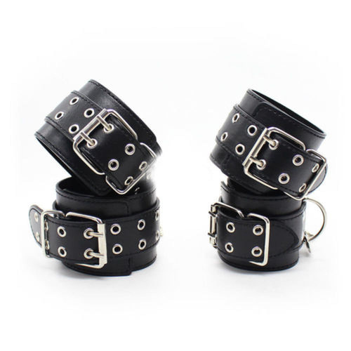 Bondage menottes cuir pour - en,