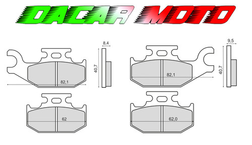Paire plaquettes droite gauche - plaquettes,