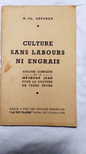 Culture sans labours - , ni