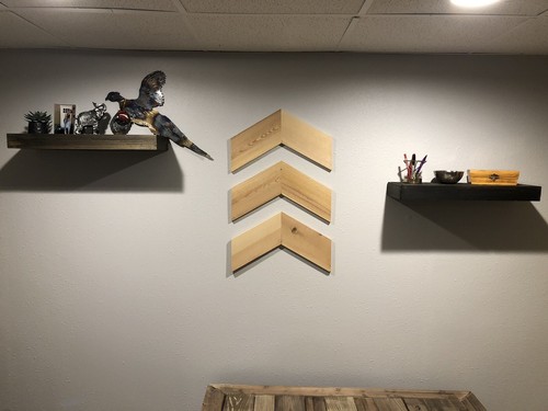 Farmhouse chevron custom wall - farmhouse,