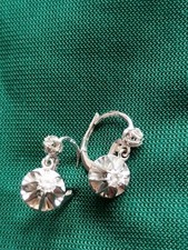 boucles d'oreilles dormeuses anciennes Or Blanc