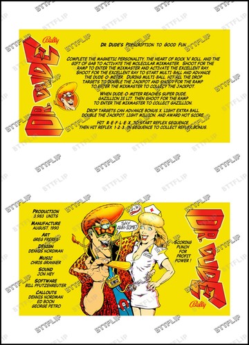 Bally dude 1990 cartes - bally, dr