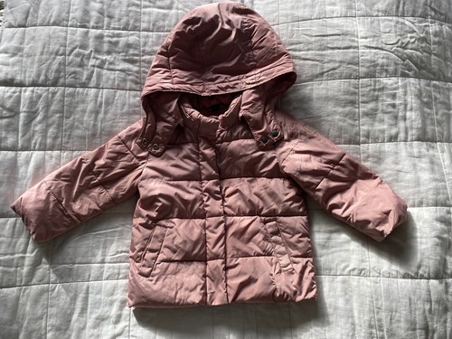 Manteau bouffant rose fille