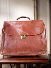 Grand cartable en cuir vintage
