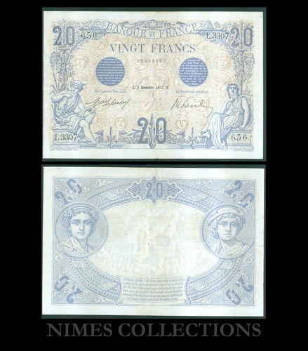 Billet francs bleu - de,