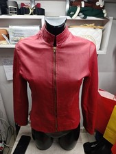Veste Femme En Cuir Rouge