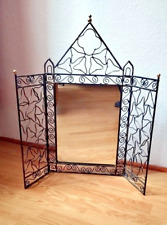 MIROIR MURAL A VOLETS EN FER FORGE