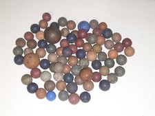 Lot de Billes en Terre Anciennes - Objet vintage pour collection ou décoration
