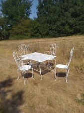 Ancien salon de jardin fer forgé de belle qualité Matégo  .