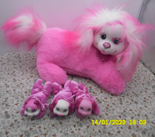 CJ/ CHIEN ROSE PUPPY SURPRISE GIOCHI PREZIOSI 2015 AVEC 3 CHIOTS 35CM Réservé 