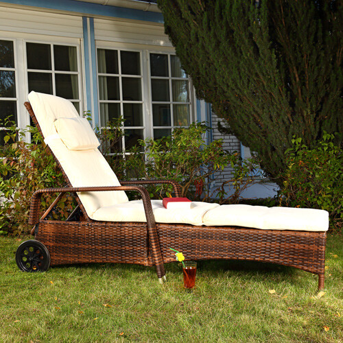 Chaise longue rotin - en,