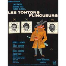 Plaque métal  film cinéma les tontons flingueurs    30 X 20 CM