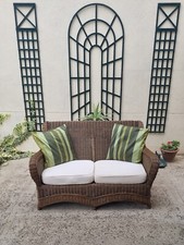 Canapé 2 Places Antique en Rotin - Mobilier de Jardin et Terrasse