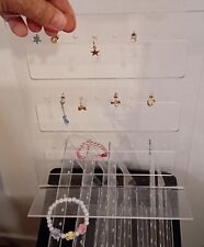 5 Présentoirs à Bijoux pour Boucles d'Oreilles Chaines en plexiglas