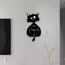 Horloge murale chat à queue